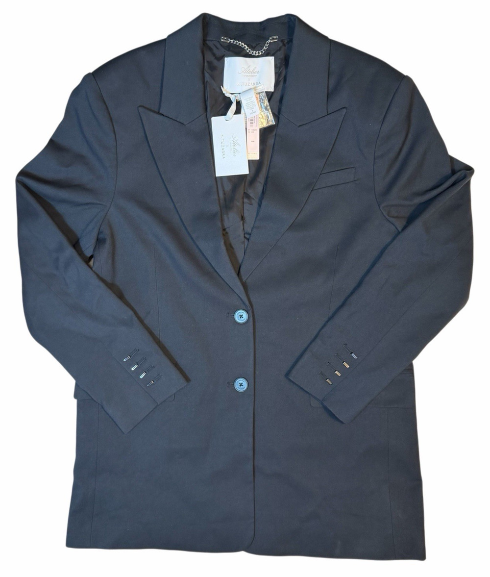 Victoria's Secret Atelier Altuzarra Blazer Womens M Black NWT Tailored Longline